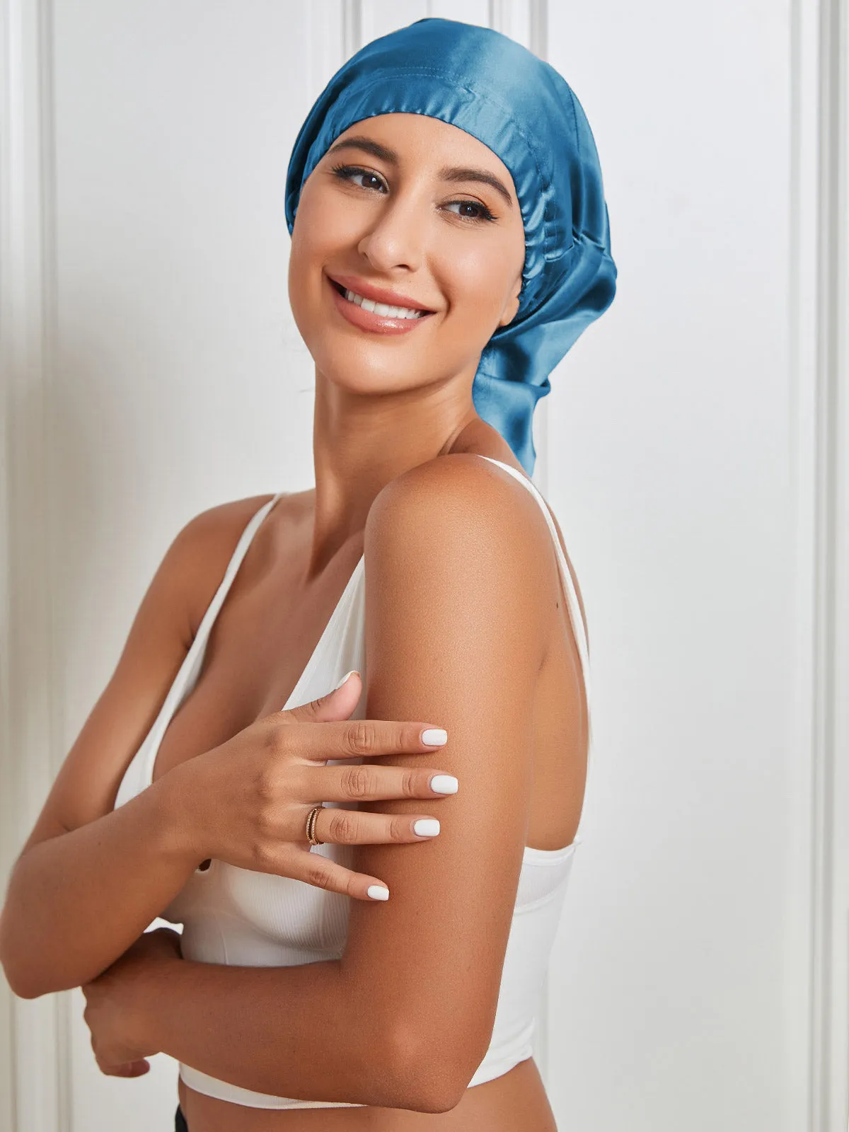 Silk Elegant Night Hair Bonnet