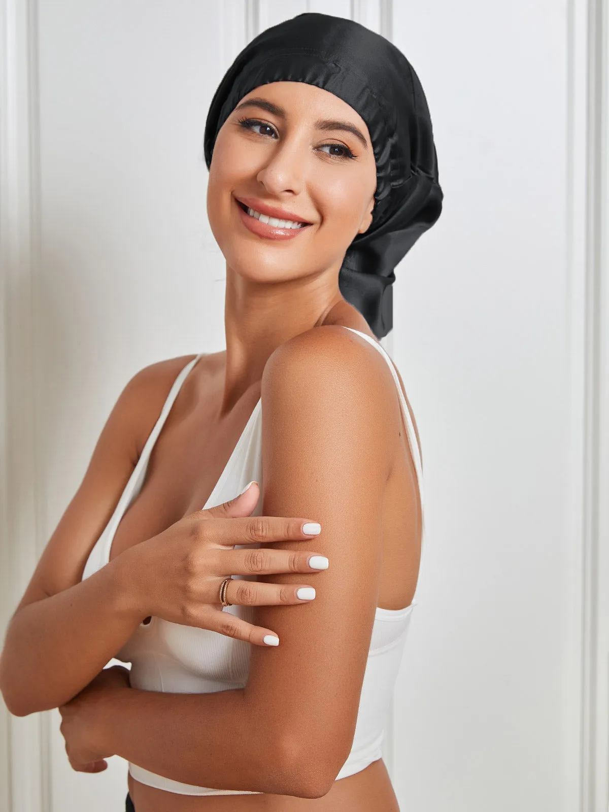 Silk Elegant Night Hair Bonnet